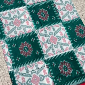 Box computer design white green saree